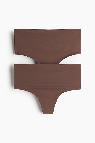 H&M 2'li Dikişsiz Thong Külot Light Shape