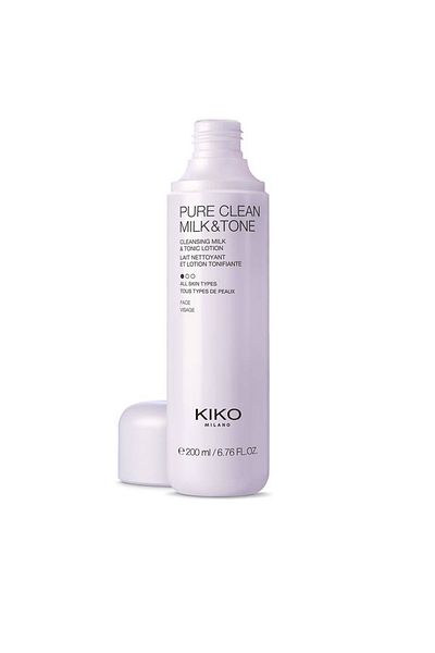 Kiko Lapte demachiant si tonic 2 in 1 Pure Clean Milk&Tone, 200 ml, Kiko
