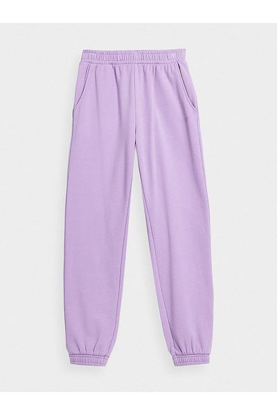 4F Pantaloni de trening pentru fete TTROF426 Mov