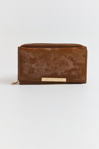 Raneel Kazançlı Alışveriş Zippered Multi-Compartment Women's Wallet Brown
