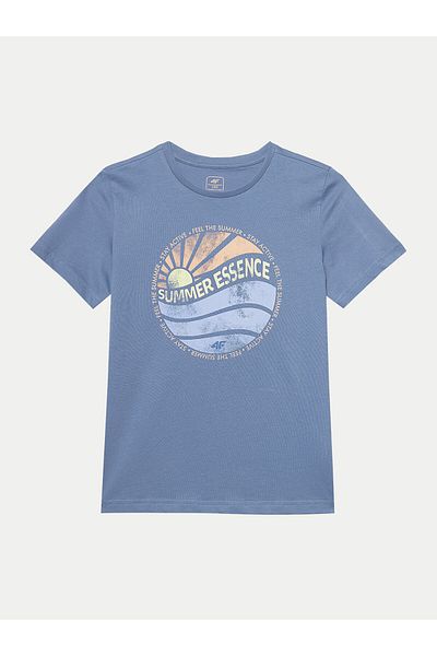 4F Tricou băieți 4FJWSS24TTSHM1135 Albastru