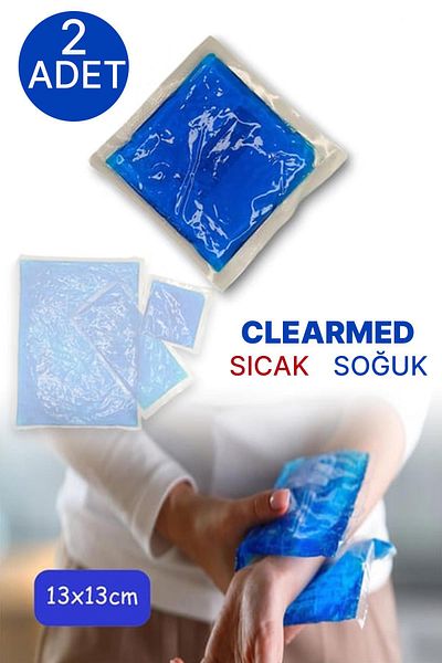 ASFSTORE Clear Med Hot Cold Gel Compress 13X13 cm - 2 Pcs with Special Case