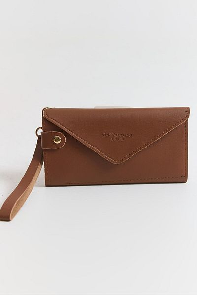 Raneel Kazançlı Alışveriş Multi-Compartment Wallet with Phone Compartment Brown