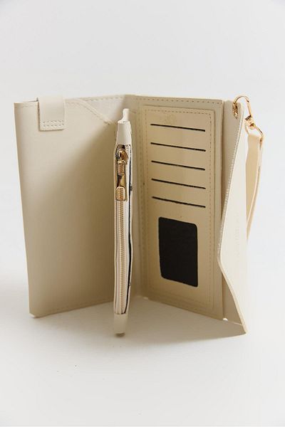 Raneel Kazançlı Alışveriş Multi-Compartment Wallet with Phone Compartment Beige