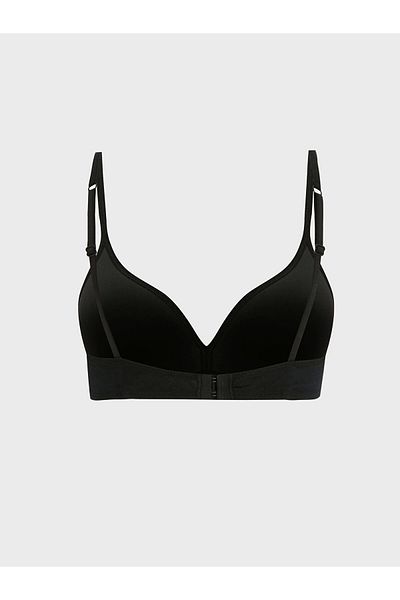 LC Waikiki LCW Young Black Μπλε Μπλουζάκι χωρίς επένδυση Απλό Πρώτο Σουτιέν