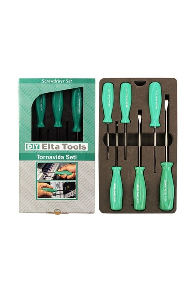 İzeltaş Elta Opak Seri Tornavida Seti 6 Parça