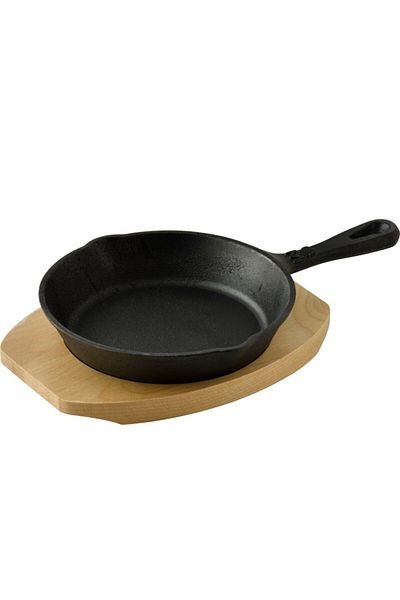 MasterPro COOK & SHARE cast iron frying pan 15.8 cm black
