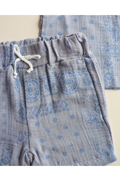 TinyAlp Muslin Fabric Design Ethnic Pattern Baby Boy Summer Set