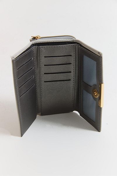 Raneel Kazançlı Alışveriş Zippered Multi-Compartment Women's Wallet Gray