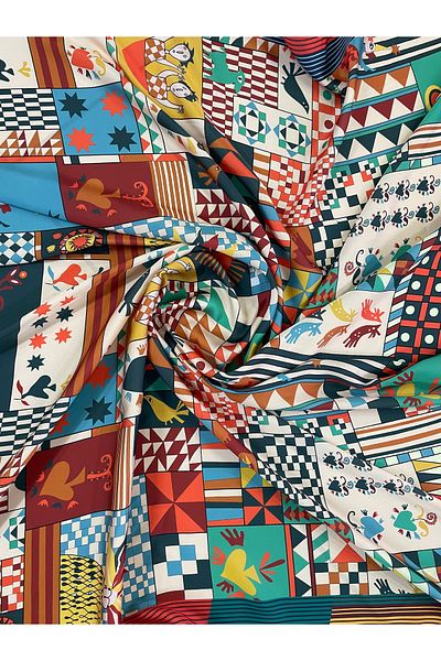 Bolder Scarf Mixed Pattern Scarf 45*100 cm