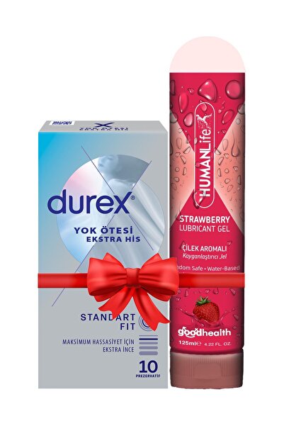 Durex Seddar Collection Yok Ötesi Ekstra İnce Ekstra His 10'lu Prezervatif + HumanLife 125 ml Çilek