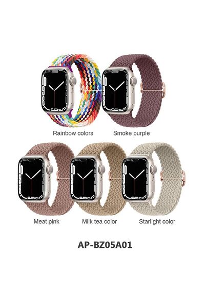 Choice 38 40 41mm AP-BZ05A01 5 Packs Braided Solo Loop Compatible with Apple Watch Band 38mm 40mm 41mm 42mm