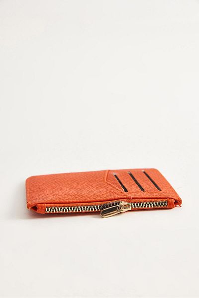 Raneel Kazançlı Alışveriş Orange leather-looking card holder wallet with compartments