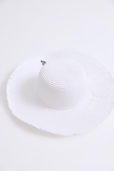 Raneel Kazançlı Alışveriş Large Brim Straw Women's Beach Pool Garden Hat White