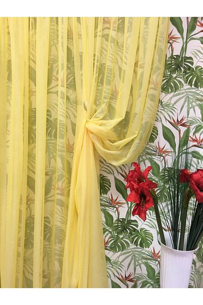 Liz Line Simple veil curtain, various colors and sizes, from the "Basic" collection by Liz Line, with drapery.