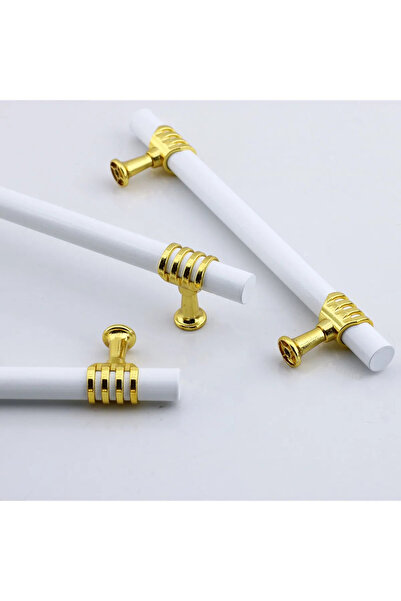 NUBLADO Furniture Kitchen Cabinet Drawer Cabinet Handles Cover Handle Handle White Gold 128 mm Metal Handle12.8 Cm.