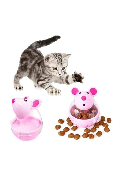 Nonbranded Interactive Toy Feeder with Slow Food Release for Cats or Other Pets - Pink