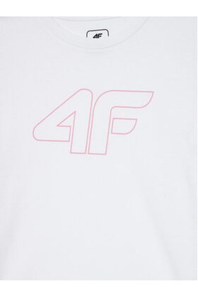 4F Tricou pentru fete 4FJWMM00TTSHF1803 Alb