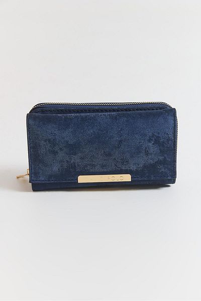 Raneel Kazançlı Alışveriş Zippered Multi-Compartment Women's Wallet Navy Blue