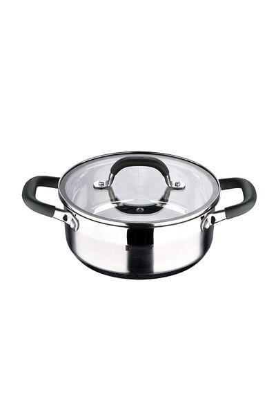 Bergner Stainless steel casserole with lid MIDNIGHT 20 cm 2.3 liters