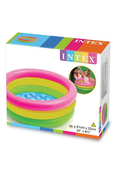 Intex Inflatable Baby Bath Tub – Multi-Color, 61cm x 22cm