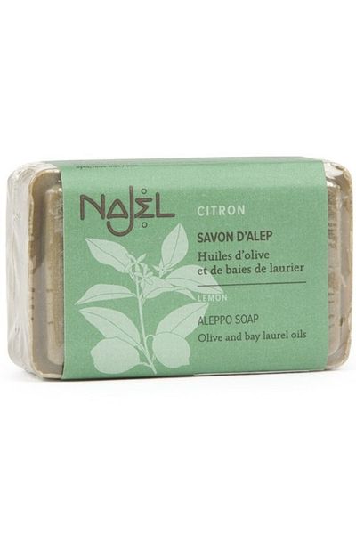 NAJEL Aleppo Soap, Najel, with organic lemon, for acne-prone, sensitive or dry skin, 100 g