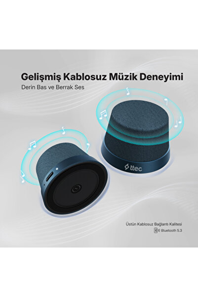 Ttec Vox Mini M Magsafe Uyumlu 2’si 1 Arada Kablosuz Bluetooth Hoparlör