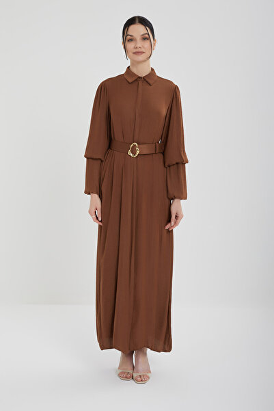 Jupe فستان سندريلا من القماش بحزام 7252