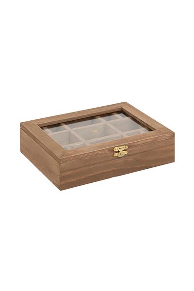 Atmosphera Créateur D'intérieur Vohma jewelry box, wood, 20.5 x 5.3 x H 15 cm