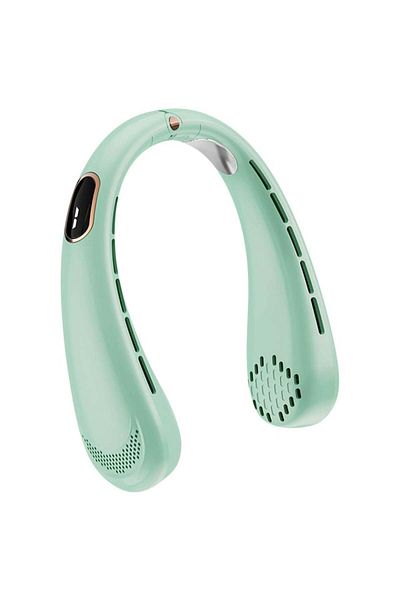 SKYDDAR INNOVATION Ventilator portabil de gât, reglabil, 5 viteze, afișaj digital, USB, SKDR NeckBreeze - Verde