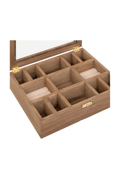 Atmosphera Créateur D'intérieur Vohma jewelry box, wood, 20.5 x 5.3 x H 15 cm