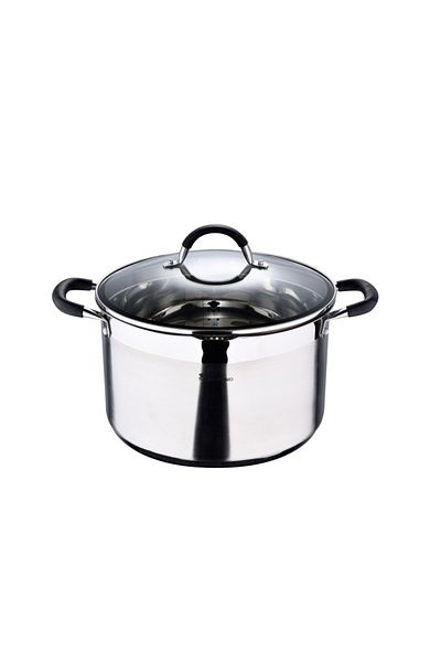 MasterPro Pot with lid, stainless steel FOODIES 28 cm, 9.5 liters