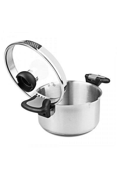 Carl Schmidt Sohn Oala cu sita capac inox Aron 24 cm