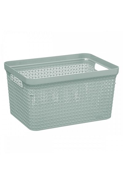 5 five simply smart Scandi storage basket, plastic, green, 5 liters