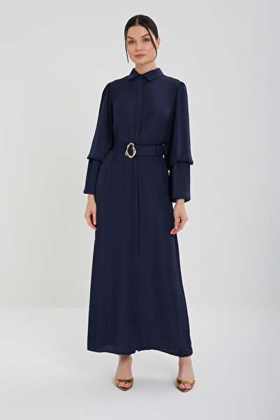 Jupe فستان سندريلا من القماش بحزام 7252