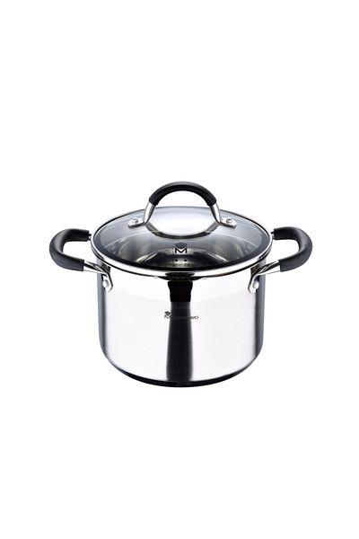 MasterPro Pot with lid, stainless steel FOODIES 20 cm, 4 liters