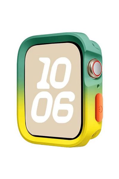 REDz Accessories Soft Bumper Case, Silicone, Yellow and Green - Apple Watch 46mm Series 10