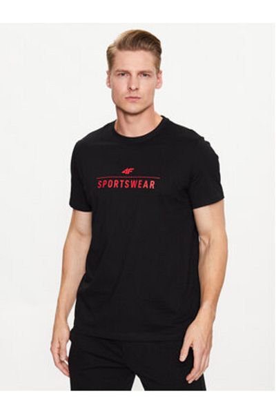 4F Tricou bărbătesc 4FSS23TTSHM539 Negru