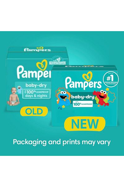 Pampers Baby Dry Diapers - Size 3, 168 Count, Absorbent Disposable Diapers