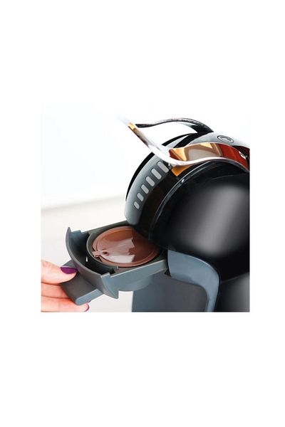 motor starter Set of 5 reusable coffee capsules, Plastic/Silicone, 52 x 35 mm, Brown