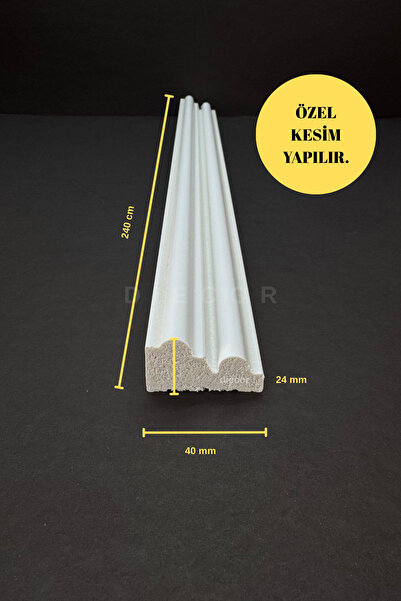 DİECOR Dekoratif Boyanabilir Polistren 1 adet 4 cm Duvar Çıtası