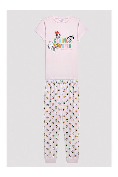 SeaBubbles Powerpuff Girs Girls Short Sleeve Pajamas Set
