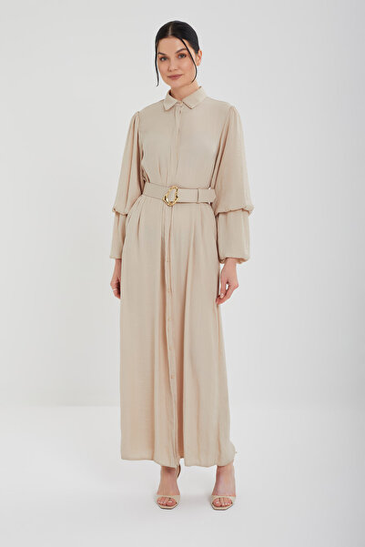 Jupe فستان سندريلا من القماش بحزام 7252