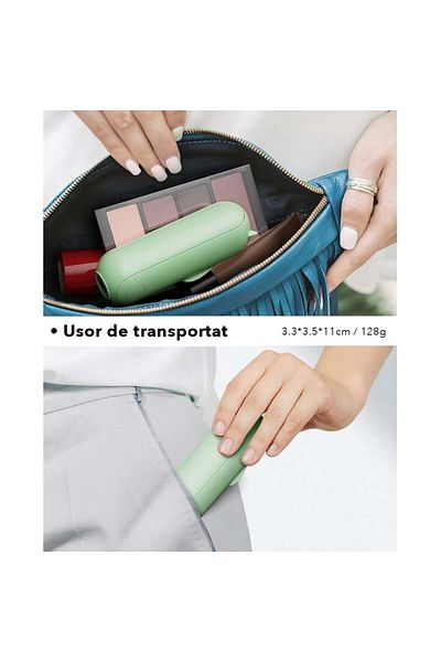 SKYDDAR INNOVATION Ventilator ultraportabil, 3 viteze, pliabil cu baterie portabilă 2000mAh, autonomie 20h, verde