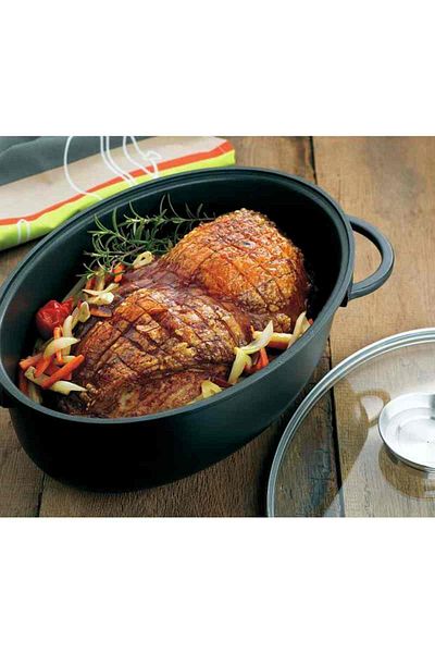 Kela Baking pan with oval flavored lid 45 cm KERROS