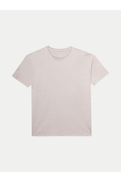 4F Tricou bărbătesc 4FWSS24TTSHM1316 bej