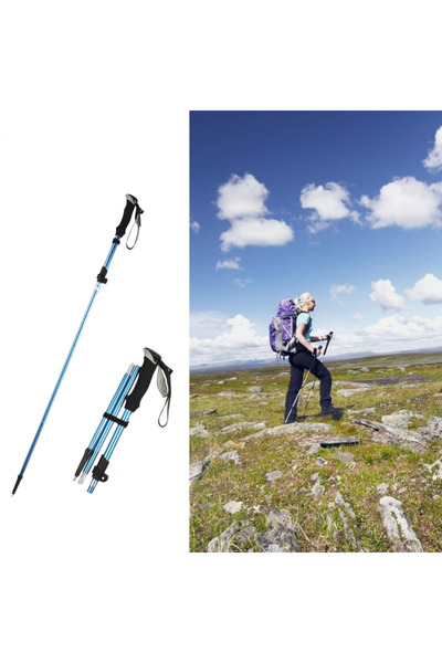 MultiZone Katlanabilir Trekking Batonu 105-125cm Ayarlanabilir Yürüyüş Dağ Kamp Doğa Tırmanış İçin