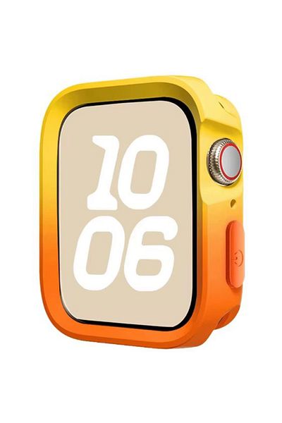REDz Accessories Soft Bumper Case, Silicone, Yellow and Orange - Apple Watch 42mm Series 10