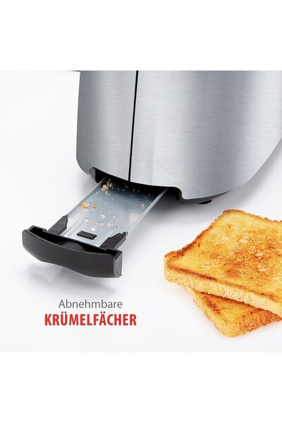 Alpina Bread toaster for 2 loaves, long stainless steel 1000W