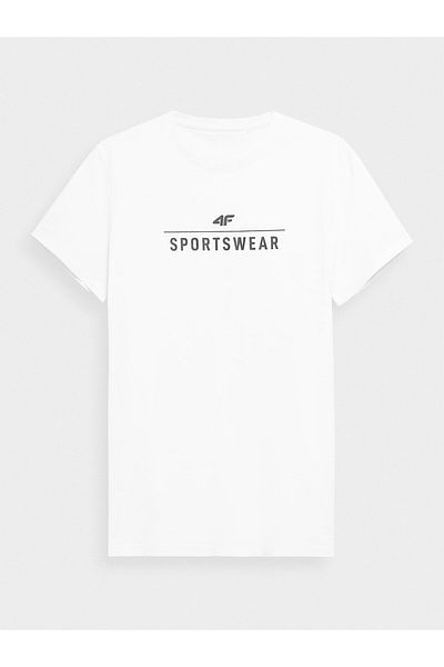 4F Tricou bărbătesc 4FSS23TTSHM539 Alb